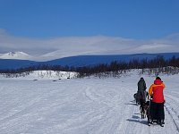 Sledding out of Jaekkvik in good weather