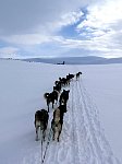 Final kilometers to Lomtjaernstugan off trail