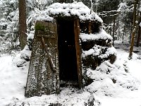 Kolarbyn eco lodge in snow