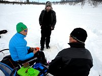 Discussion during rest stop