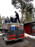 Loading sleds on trailer