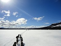 On lake approaching Viktoriakyrkan