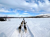 Following snowmobile trail