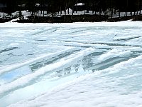 Water filled snowmobile tracks