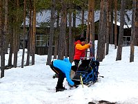 Getting sled ready for transport