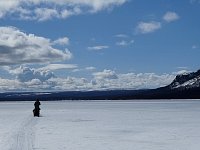 On lake approaching Viktoriakyrkan