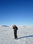 Taking pictures on the mountain plateau