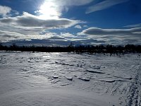 Scenery with snowdrifts