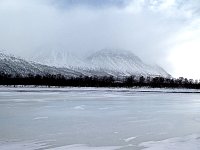 Icy river surface