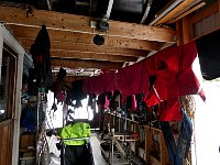 Dog jackets drying