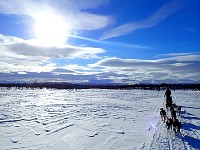 Scenery with snowdrifts and me