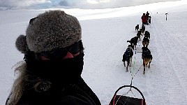 Cold day on mountain plateau