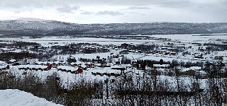 Looking down at Hemavan airport