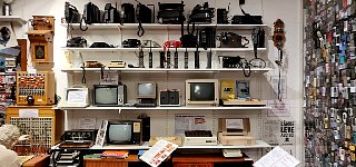 Phones and computers at Motala museum