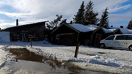 Meltwater at ice hotel