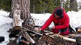 Matti making fire