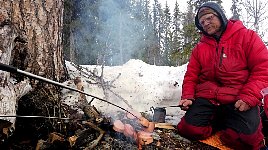 Sausage barbecue outdoors