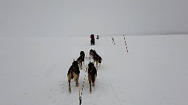 Crossing lake near Arrenjarka