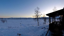 Evening view from Sitojaure cabin