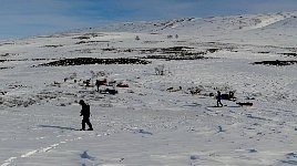 Lunch with a view near Saltoluokta