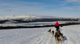 Saltoluokta lake mostly frozen