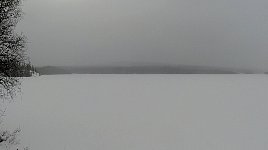 Mountains in the fog south of Umnaes