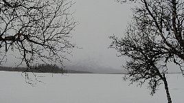 Mountains in the fog south of Umnaes