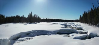 River at lunch site on the way to Jokkmokk