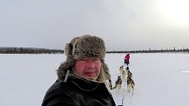 Me doing dogsledding