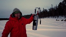 Matti and his ice auger