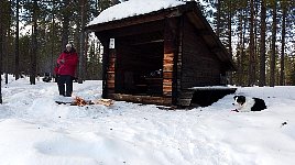 Lunch shelter near river