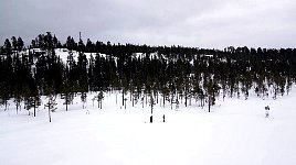 Drone view of Slussfors trail