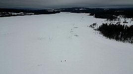 Standing on the lake