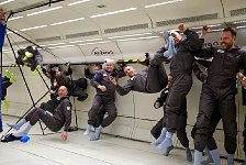Water blobs in zero gravity