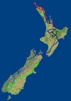 New Zealand travel route