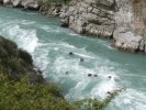 White water sledging in Kawarau River