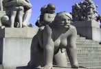 [One of the playful sculptures in Frognerpark]