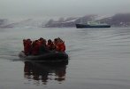 [Landing with Zodiacs in Raudfjorden]