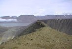 [View from the top of Sarkofagen down at Longyearbyen]