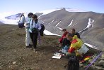 [Coffee break on the top of Sarkofagen mountain]