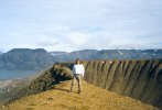 [Me over Longyearbyen, trying not to look down]