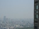 Tokyo Metropolitan Government Building, view towards Roppongi Hills, with blimp